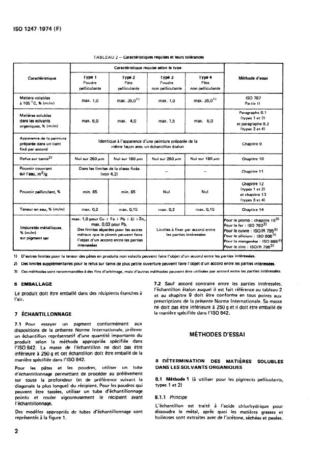 ISO 1247:1974 ISO 1247:1974 - Pigments d'aluminium pour peintures - Page 4 preview