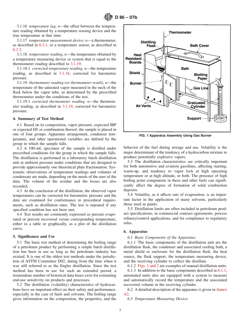 ASTM D86-07b - Standard Test Method for Distillation of Petroleum Products at Atmospheric Pressure