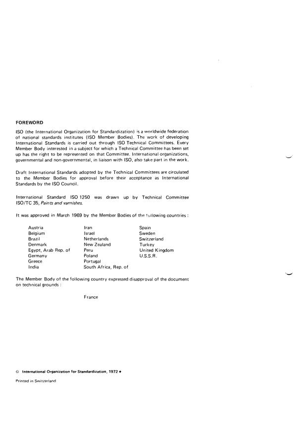 ISO 1250:1972 ISO 1250:1972 - Mineral solvents for paints -- White spirits and related hydrocarbon solvents - Page 2 preview