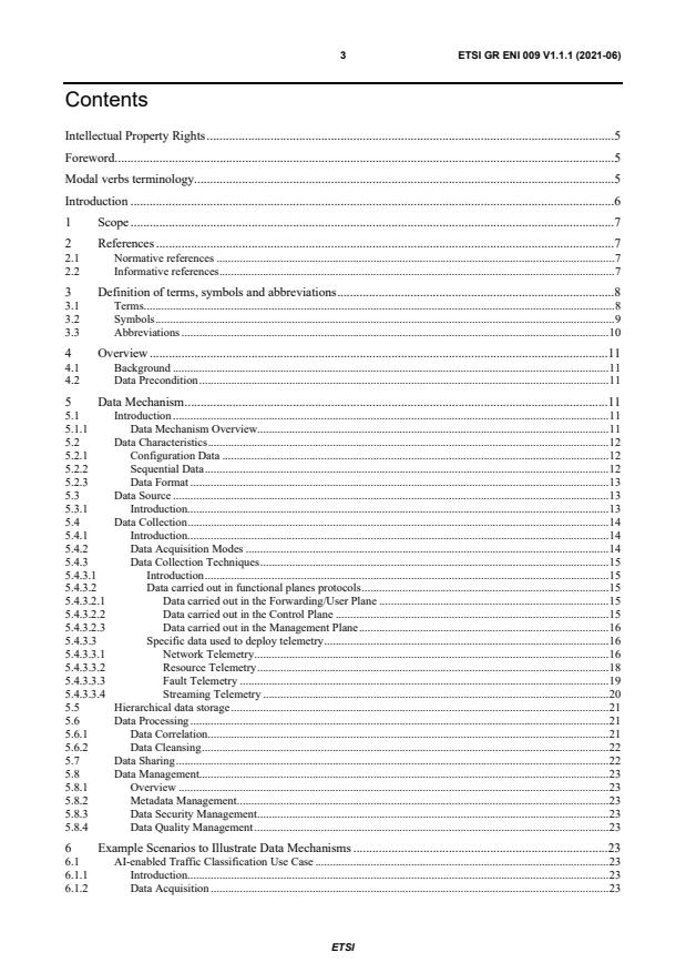 ETSI GR ENI 009 V1.1.1 (2021-06) - Experiential Networked Intelligence (ENI); Definition of data processing mechanisms