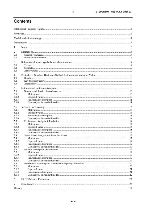 ETSI GR mWT 025 V1.1.1 (2021-03) - Wireless Backhaul Network and Services Automation: SDN SBI YANG models