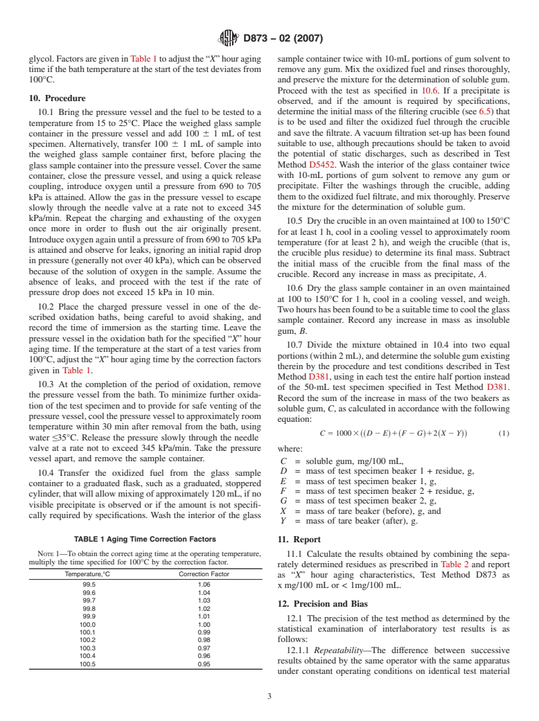 ASTM D873-02(2007) - Standard Test Method for Oxidation Stability of Aviation Fuels (Potential Residue Method)