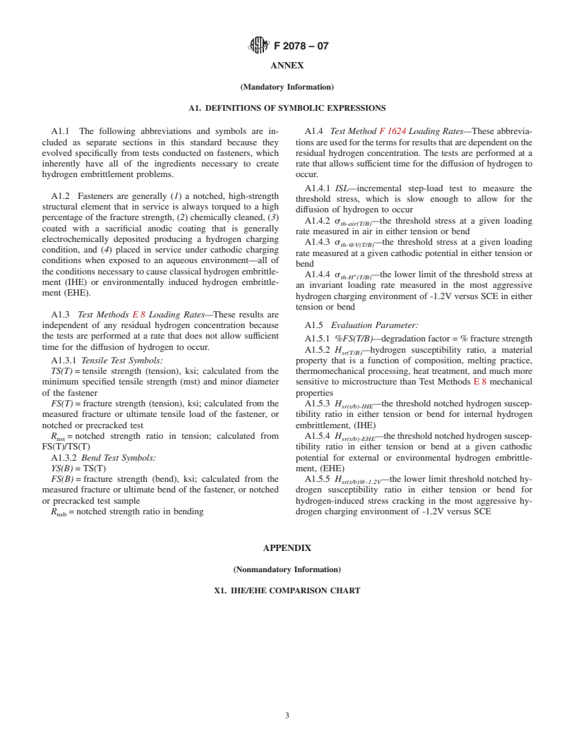 ASTM F2078-07 - Standard Terminology Relating to Hydrogen Embrittlement Testing