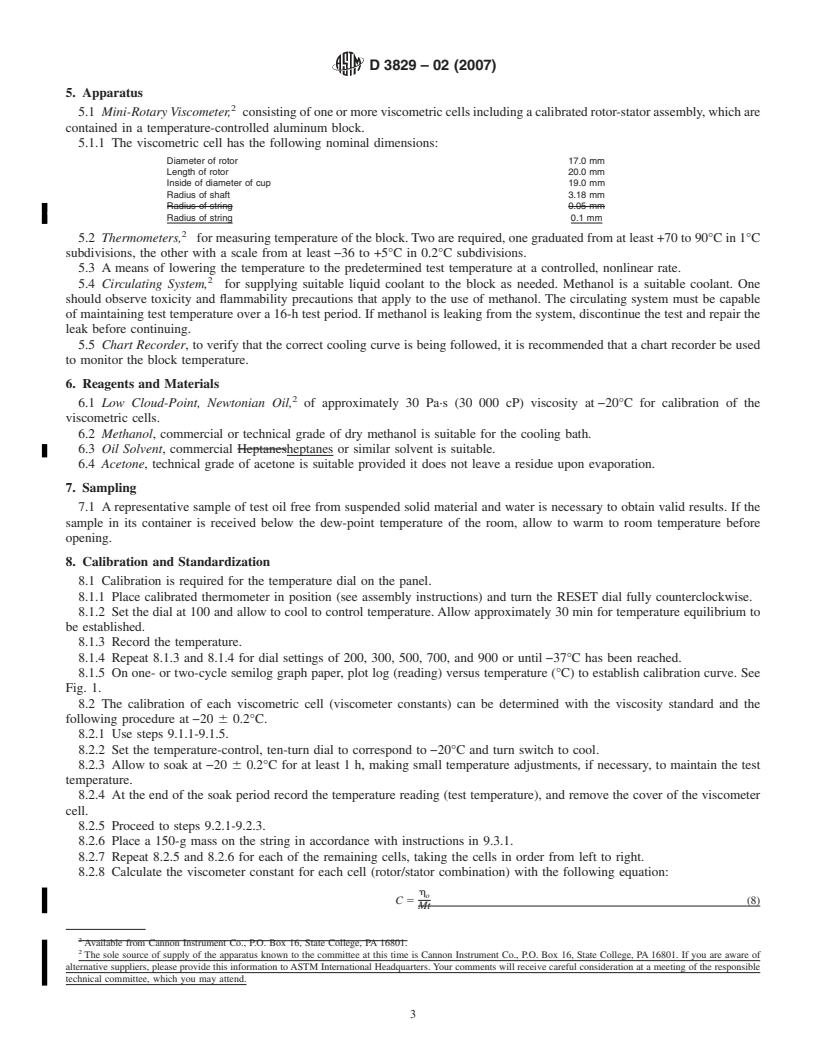 REDLINE ASTM D3829-02(2007) - Standard Test Method for Predicting the Borderline Pumping Temperature of Engine Oil