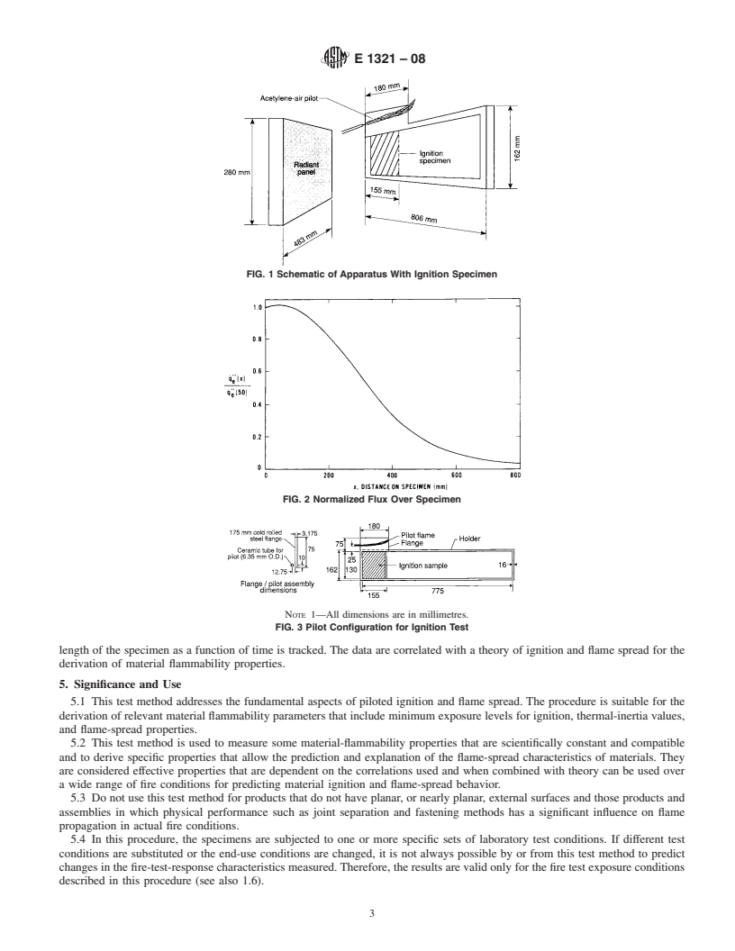 REDLINE ASTM E1321-08 - Standard Test Method for Determining Material Ignition and Flame Spread Properties