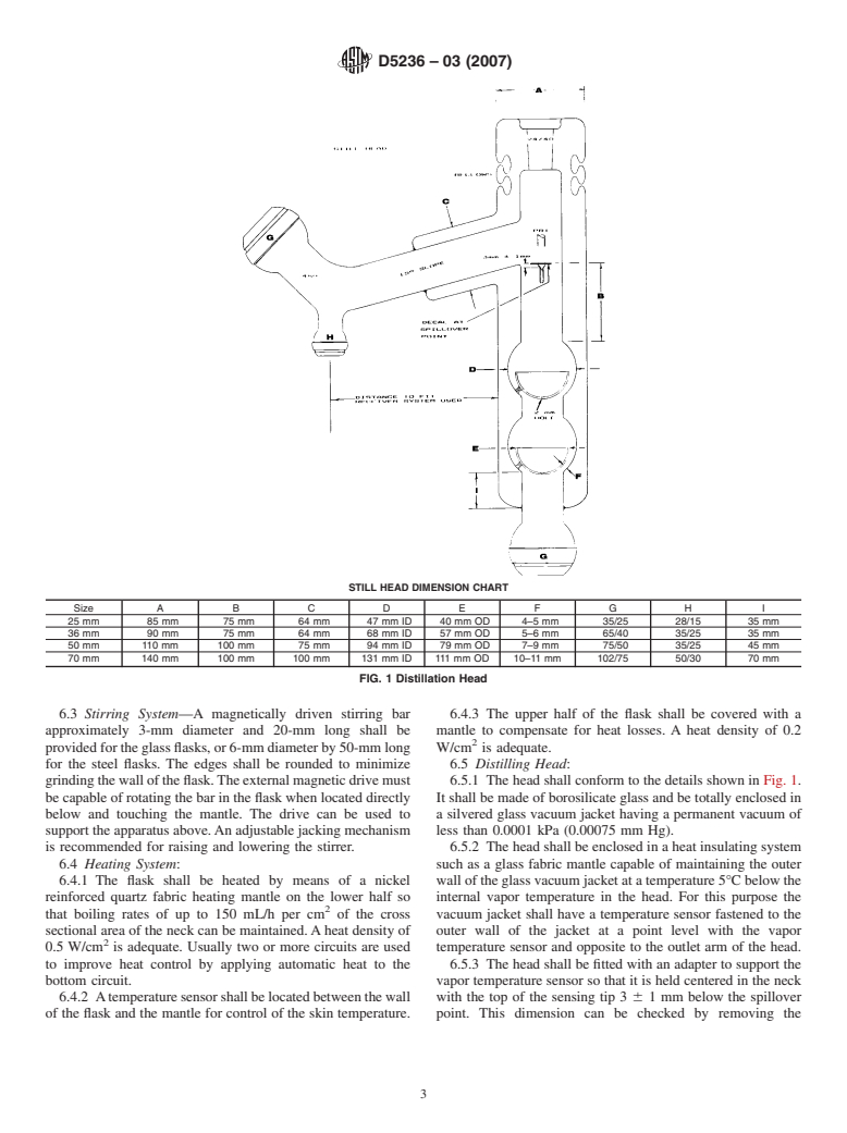 ASTM D5236-03(2007) - Standard Test Method for Distillation of Heavy Hydrocarbon Mixtures (Vacuum Potstill Method)