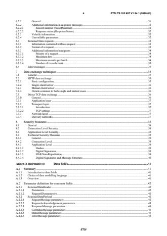 SIST-TS ETSI/TS 102 657 V1.24.1:2020 ETSI TS 102 657 V1.24.1 (2020-01) - Lawful Interception (LI); Retained data handling; Handover interface for the request and delivery of retained data - Page 4 preview
