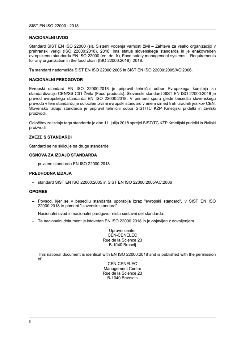 SIST EN ISO 22000:2018 SIST EN ISO 22000:2018 - Page 2 preview
