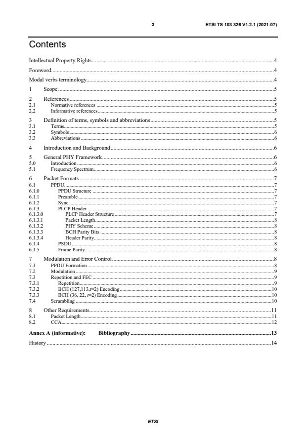 ETSI TS 103 326 V1.2.1 (2021-07) ETSI TS 103 326 V1.2.1 (2021-07) - Smart Body Area Network (SmartBAN); Enhanced Ultra-Low Power Physical Layer