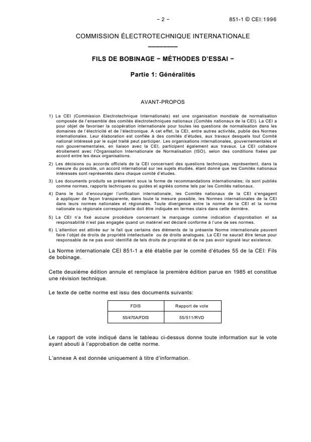 IEC 60851-1:1996 IEC 60851-1:1996 - Methods of test for winding wires - Part 1: General - Page 4 preview
