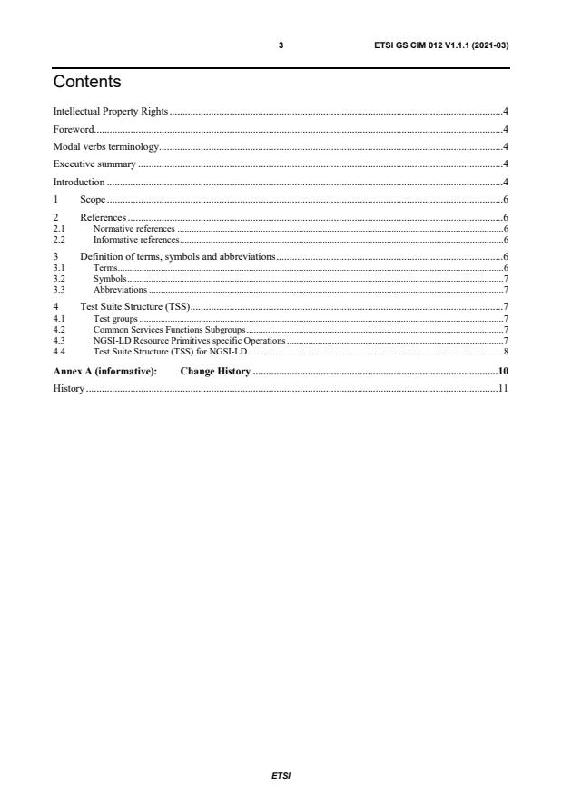 ETSI GS CIM 012 V1.1.1 (2021-03) - Context Information Management (CIM); NGSI-LD Test Suite Structure