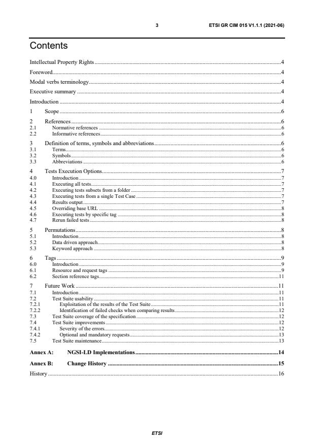 ETSI GR CIM 015 V1.1.1 (2021-06) - Context Information Management (CIM); NGSI-LD Testing Environment Validation