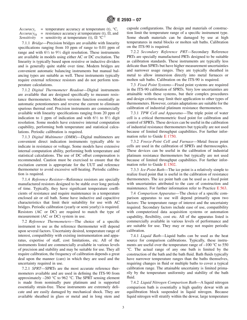 ASTM E2593-07 - Standard Guide for Accuracy Verification of Industrial Platinum Resistance Thermometers