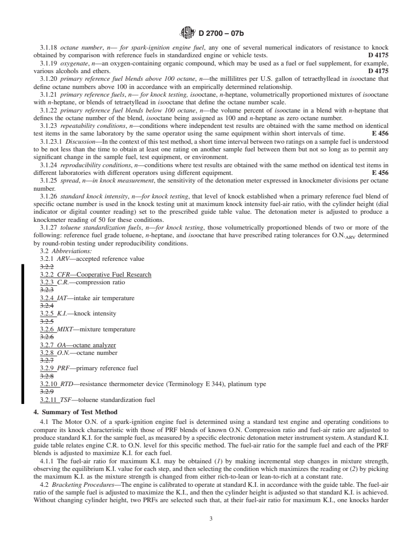 REDLINE ASTM D2700-07b - Standard Test Method for Motor Octane Number of Spark-Ignition Engine Fuel