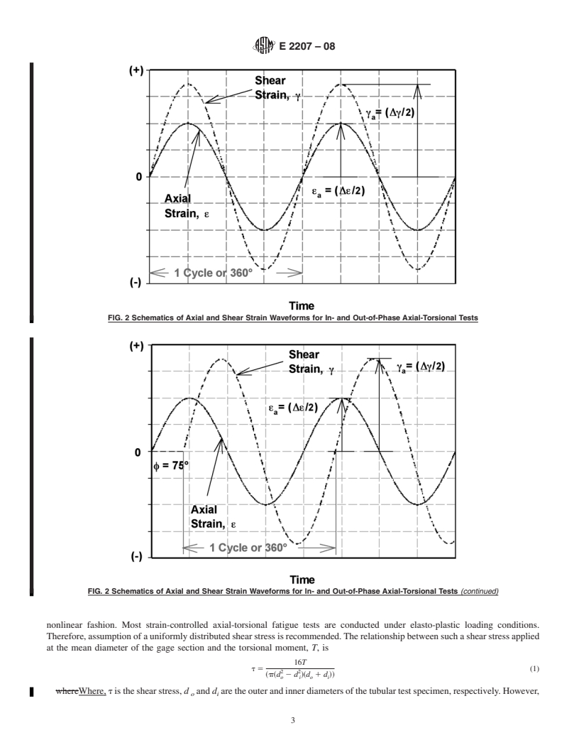 REDLINE ASTM E2207-08 - Standard Practice for Strain-Controlled Axial-Torsional Fatigue Testing with Thin-Walled Tubular Specimens