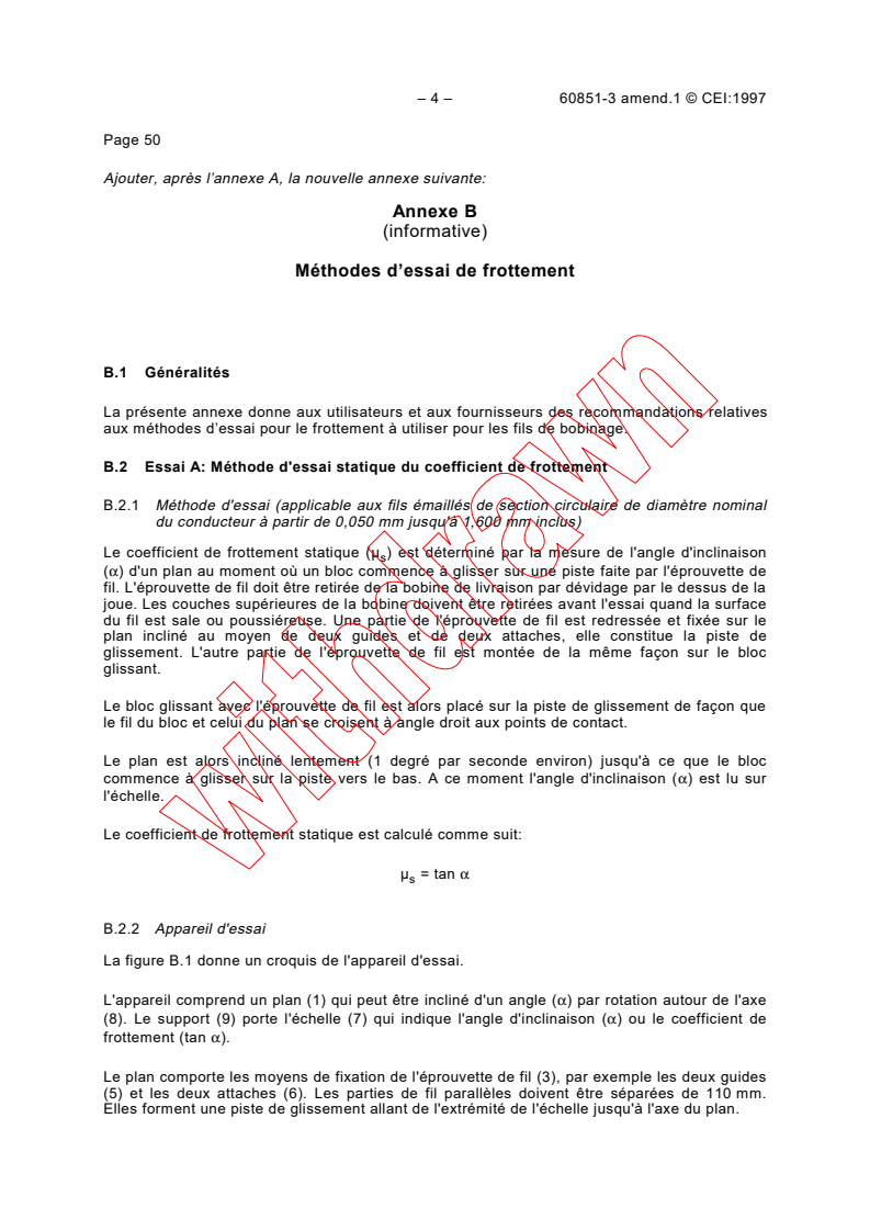 IEC 60851-3:1996/AMD1:1997 IEC 60851-3:1996/AMD1:1997 - Amendment 1 - Methods of test for winding wires - Part 3: Mechanical properties
Released:8/14/1997
Isbn:2831839491 - Page 4 preview