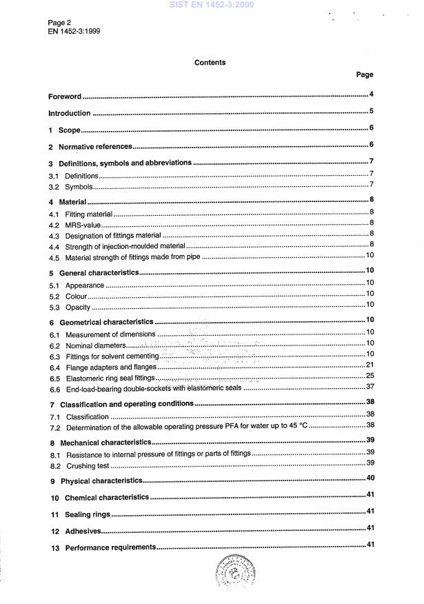 EN 1452-3:1999 EN 1452-3:2000 - Page 4 preview