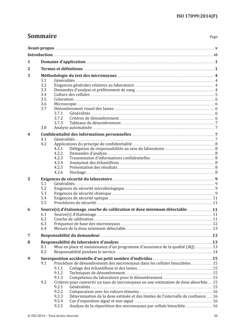 ISO 17099:2014 - Radioprotection — Critères de performance pour les laboratoires pratiquant la dosimétrie biologique par le test des micronoyaux avec blocage de la cytodiérèse (CBMN) dans les lymphocytes du sang périphérique
Released:15. 01. 2015