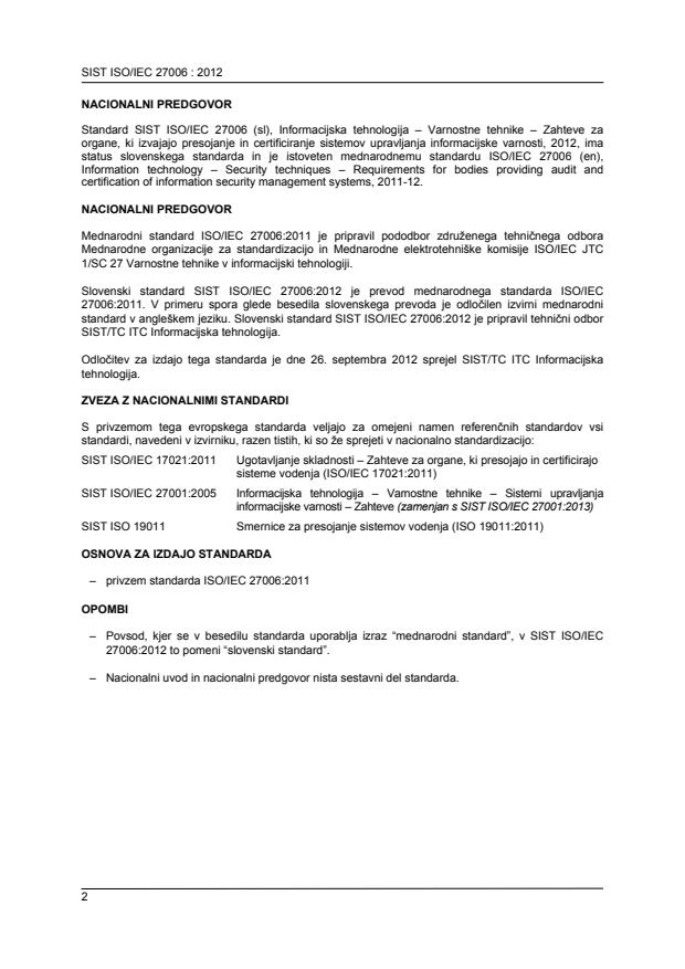ISO/IEC 27006:2011 ISO/IEC 27006:2012 - Page 2 preview