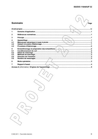 ISO 11646:2014 - Cuir -- Mesurage de la surface