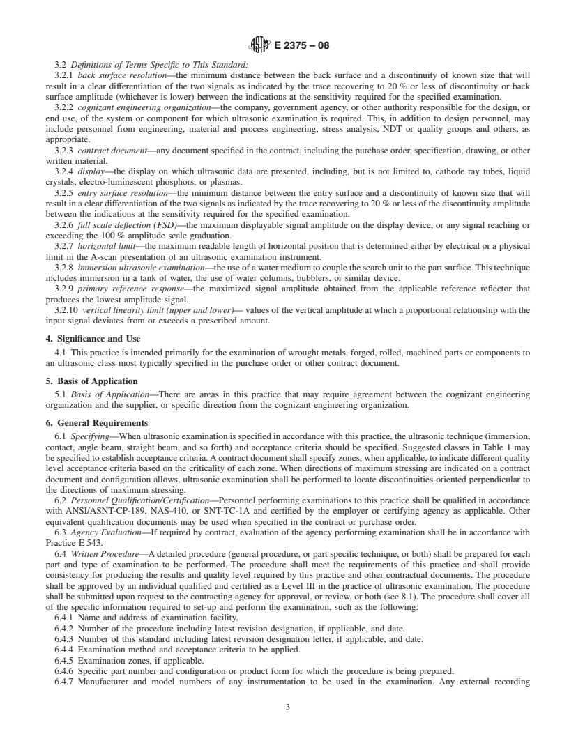 REDLINE ASTM E2375-08 - Standard Practice for Ultrasonic Testing of Wrought Products  <a href="#fn00002"></a>