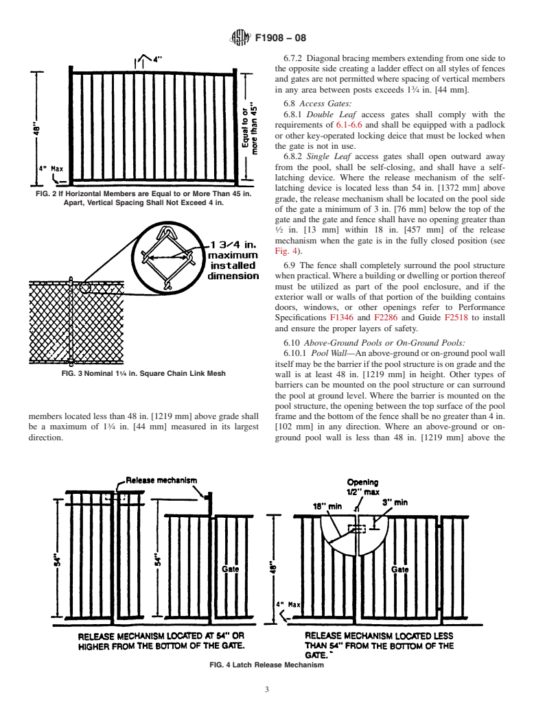 ASTM F1908-08 - Standard Guide for Fences for Residential Outdoor Swimming Pools, Hot Tubs, and Spas