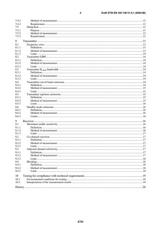 SIST EN 303 746 V1.1.1:2021 ETSI EN 303 746 V1.0.1 (2020-08) - Maritime Location Systems; Radio transmitters and receivers for communication links operating in the 9 GHz frequency band (X band) - Page 4 preview