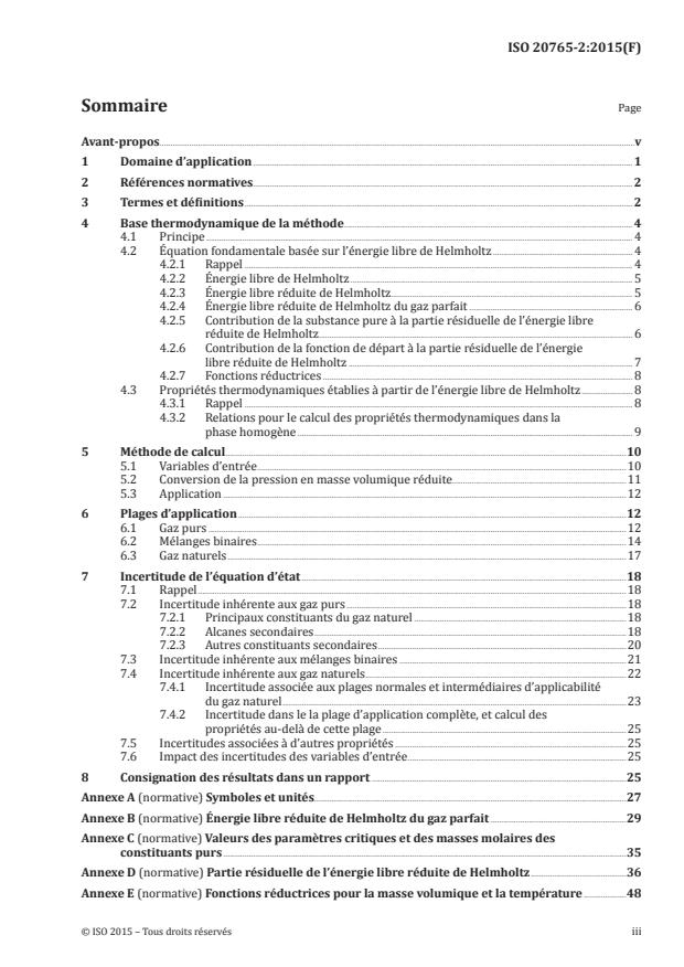 ISO 20765-2:2015 - Gaz naturel -- Calcul des propriétés thermodynamiques