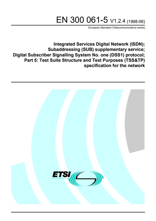 EN 300 061-5 V1.2.4:2005