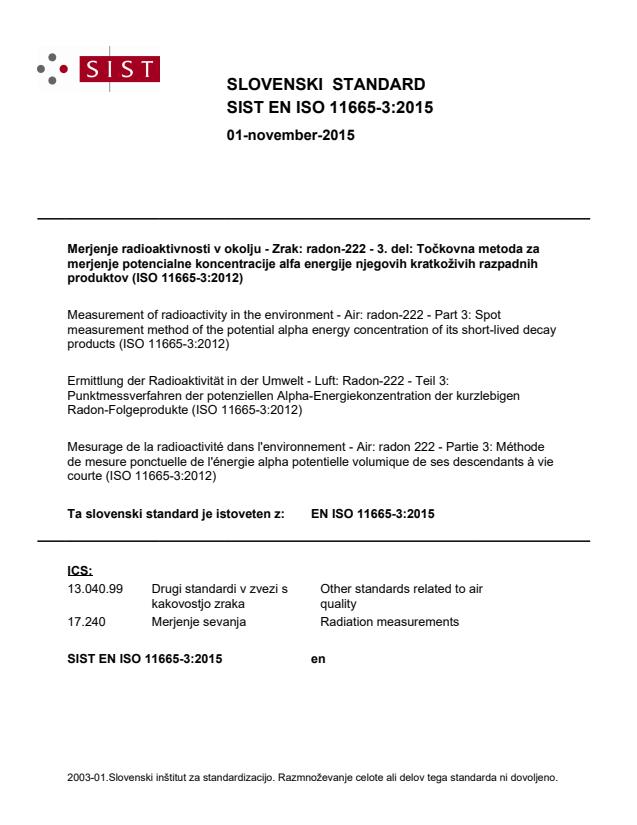 EN ISO 11665-3:2015