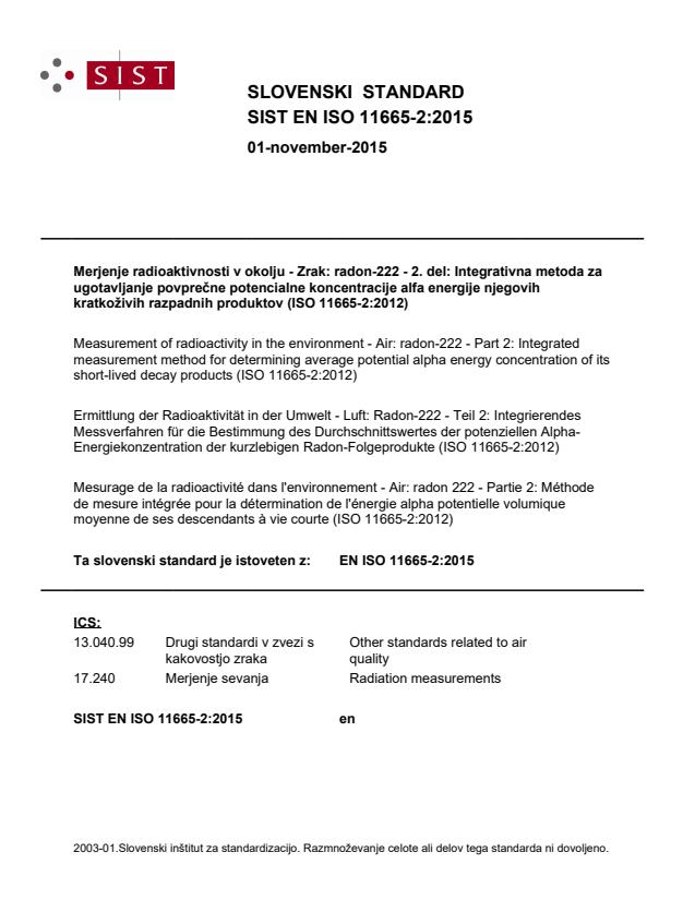 EN ISO 11665-2:2015