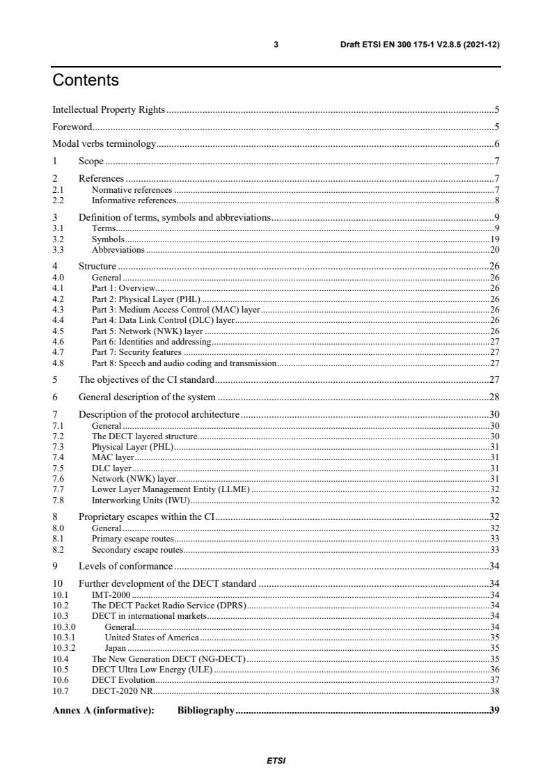 ETSI EN 300 175-1 V2.8.5 (2021-12) - Digital Enhanced Cordless Telecommunications (DECT); Common Interface (CI); Part 1: Overview