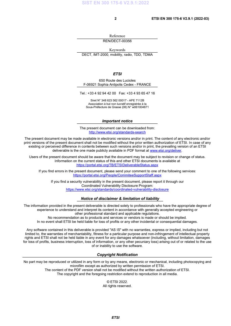 SIST EN 300 175-6 V2.9.1:2022 SIST EN 300 175-6 V2.9.1:2022 - Page 4 preview
