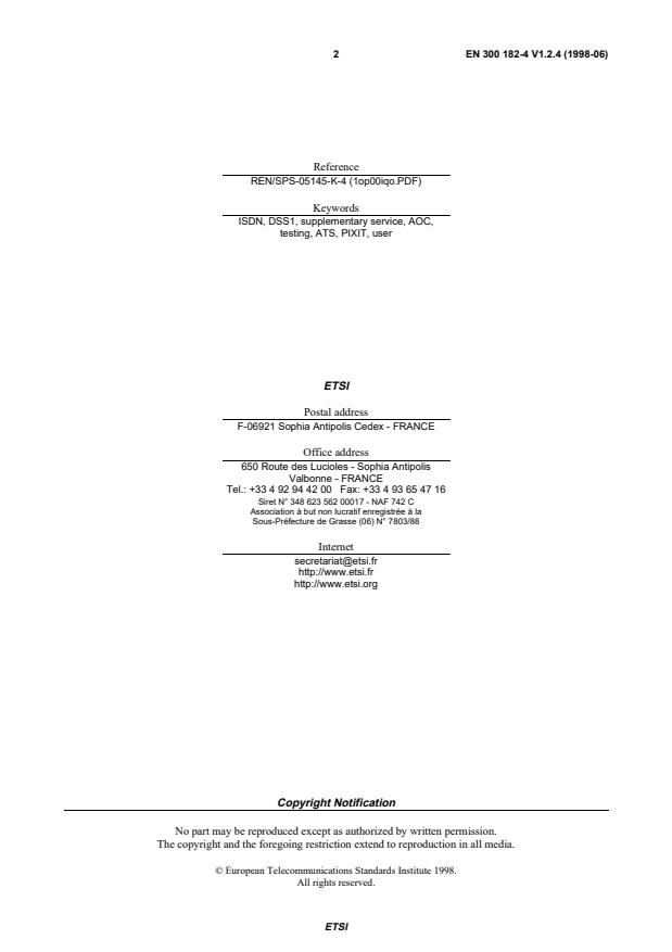 SIST EN 300 182-4 V1.2.4:2005 SIST EN 300 182-4 V1.2.4:2005 - Page 4 preview