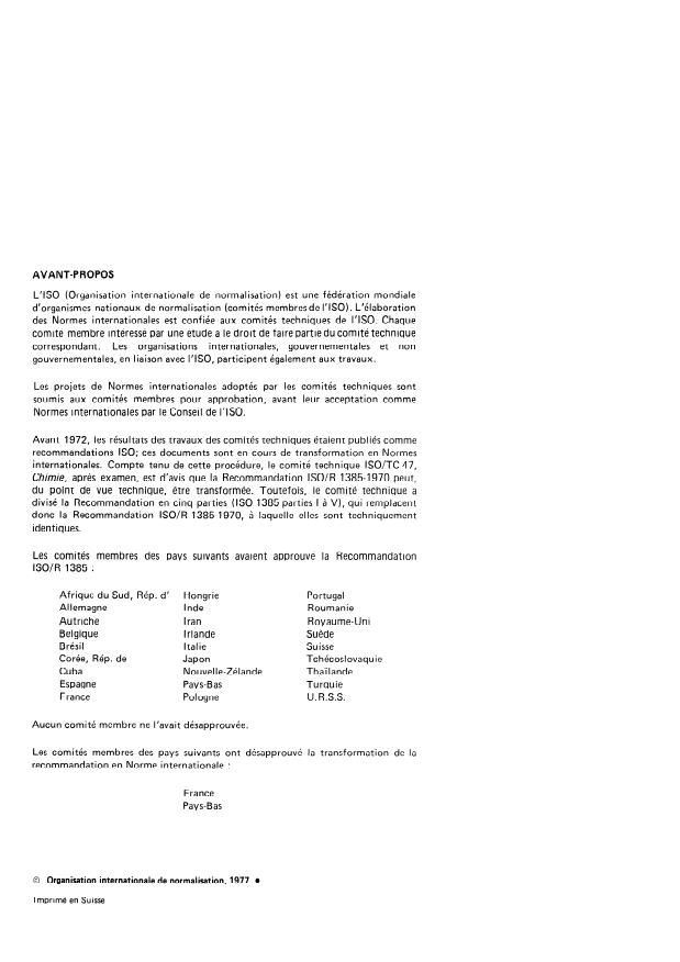 ISO 1385-1:1977 ISO 1385-1:1977 - Phtalates a usage industriel -- Méthodes d'essai - Page 2 preview