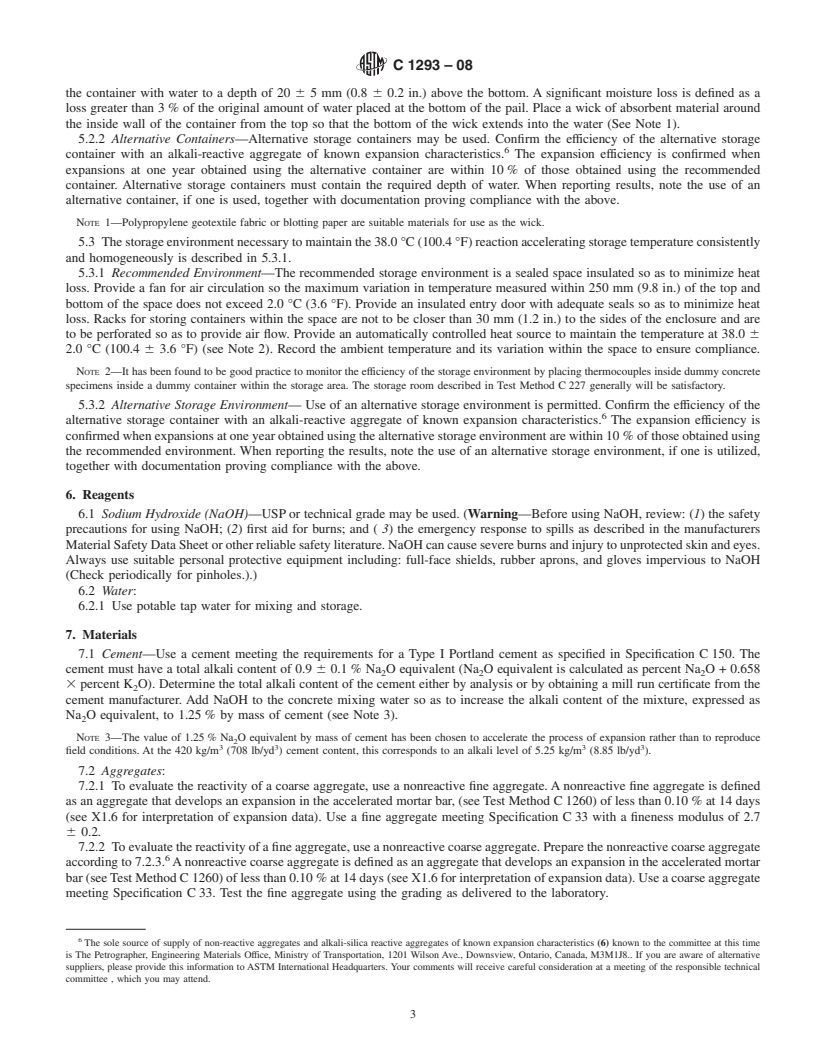 REDLINE ASTM C1293-08 - Standard Test Method for  Determination of Length Change of Concrete Due to Alkali-Silica Reaction