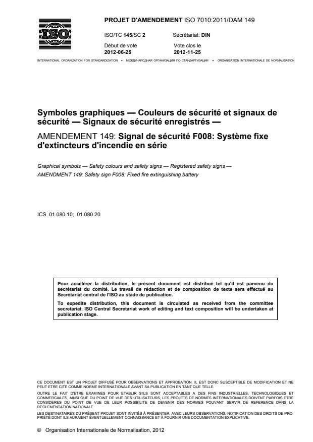 ISO 7010:2011/DAmd 149