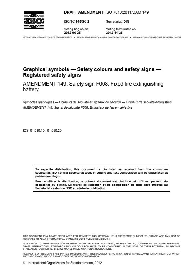 ISO 7010:2011/DAmd 149