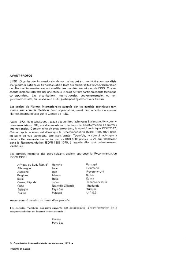 ISO 1385-3:1977 ISO 1385-3:1977 - Phtalates a usage industriel -- Méthodes d'essai - Page 2 preview