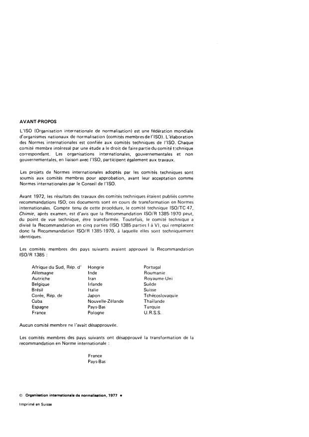 ISO 1385-4:1977 ISO 1385-4:1977 - Phtalates a usage industriel -- Méthodes d'essai - Page 2 preview
