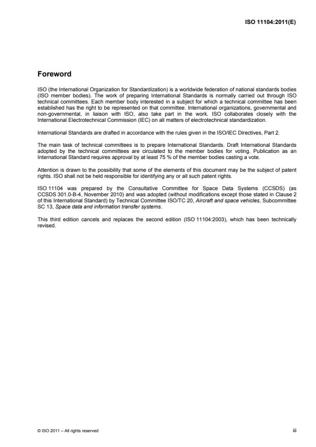 ISO 11104:2011 - Space data and information transfer systems -- Time code formats