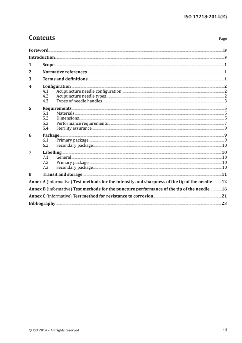 ISO 17218:2014 - Sterile acupuncture needles for single use
Released:2/3/2014