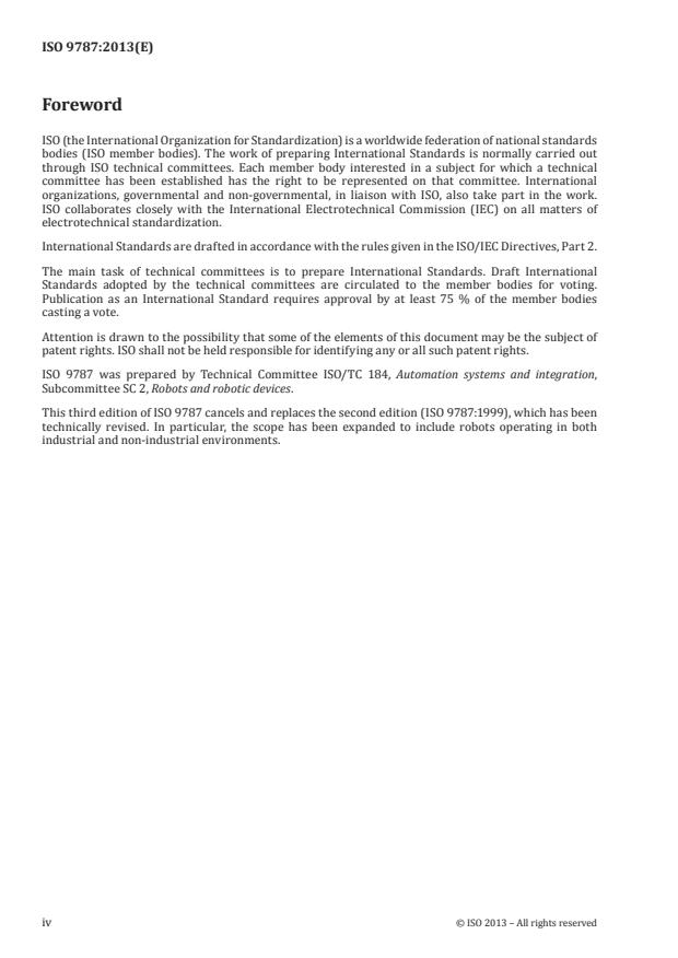 ISO 9787:2013 ISO 9787:2013 - Robots and robotic devices -- Coordinate systems and motion nomenclatures - Page 4 preview