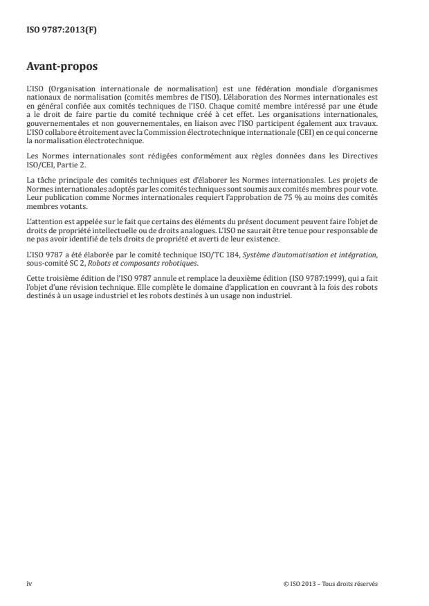 ISO 9787:2013 ISO 9787:2013 - Robots et composants robotiques -- Systemes de coordonnées et nomenclatures de mouvements - Page 4 preview
