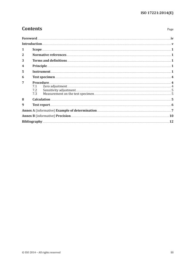 ISO 17221:2014 ISO 17221:2014 - Plastics -- Determination of image clarity (degree of sharpness of reflected or transmitted image) - Page 3 preview