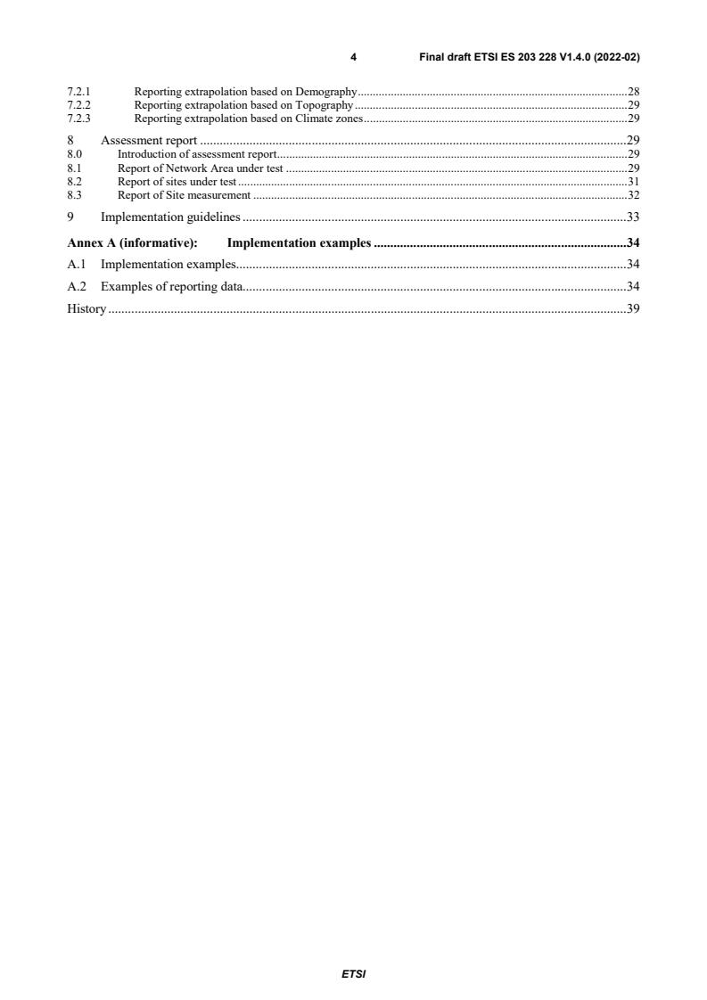 SIST ES 203 228 V1.4.1:2022 ETSI ES 203 228 V1.4.0 (2022-02) - Environmental Engineering (EE); Assessment of mobile network energy efficiency - Page 4 preview
