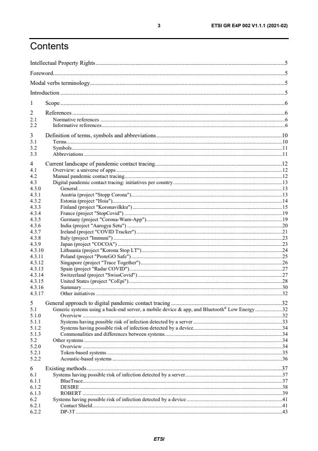 ETSI GR E4P 002 V1.1.1 (2021-02) ETSI GR E4P 002 V1.1.1 (2021-02) - Europe for Privacy-Preserving Pandemic Protection (E4P); Comparison of existing pandemic contact tracing systems