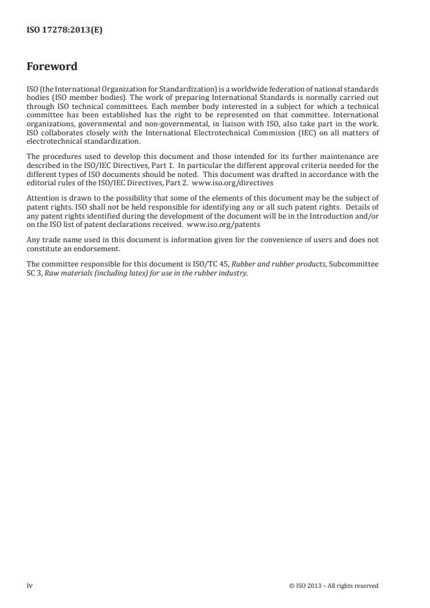 ISO 17278:2013 ISO 17278:2013 - Rubber, raw natural -- Determination of the gel content of technically specified rubber (TSR) - Page 4 preview