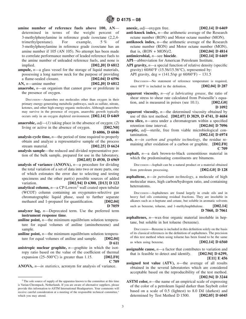 ASTM D4175-08 - Standard Terminology Relating to Petroleum, Petroleum Products, and Lubricants