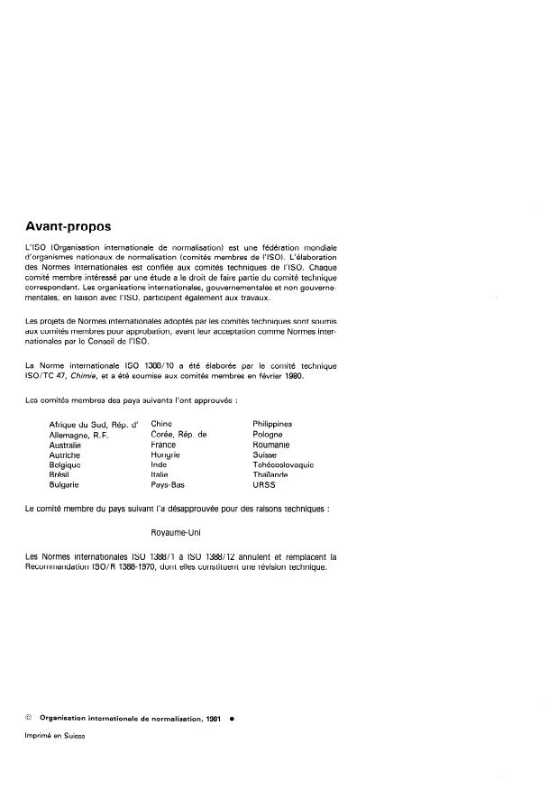 ISO 1388-10:1981 ISO 1388-10:1981 - Éthanol a usage industriel -- Méthodes d'essai - Page 2 preview